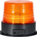AnTom Magnetic Wireless Beacon Light, Rechargeable Emergency Flashing Warning Battery Operated Strobe Lights for Truck Vehicle, with 12-24v Cigarette Lighter Plug, Amber