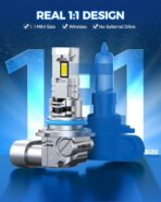 Marsauto H11/H8/H9 9005/HB3 Powersports Bulbs, H11 9005 Fog Bulbs with 5 mins Plug and Play, Turbo Fan, 50000 Hours Lifespan, No Polarity, Fog Light, Pack of 4 - Image 4