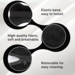 Car Headrest Pillow, Soft & Comfortable Memory Foam Car Neck Pillow for Driving Fatigue Relieve, Universal Cars Head Rest Pillows with Adjustable Strap, Car Interlor Accessorles (Black) - Image 4