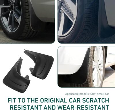 2 PCS Mud Guards for Cars, Rubber Front/Rear Tire Mud Flaps, Splash-proof Side Tire Splash Guard, Suitable for Most Cars SUVs and Trucks (Black) - Image 6