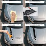 2PCS Racing Stripes Car Hood Decal with Scraper,Stylish Hood Decals for Cars Decorates Hoods Cover and Scratch Protection,Universal Vinyl Car Decals for Cars Modifications (Black) - Image 5
