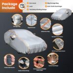 Mini Van Car Cover Waterproof All Weather for Automobiles, Outdoor Full Van Cover with Zipper, Universal Fit for Pacifica, Grand Caravan, Honda Odyssey, Sienna, Fit Mpv 191" to 206" - Image 3