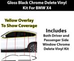 BOGAR TECH DESIGNS for BMW X4 2019-2025 Side Window Chrome Delete – Precut Vinyl Trim Overlay, Gloss Black Blackout Appearance - Image 6