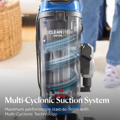 Bissell CleanView Swivel Vacuum with Triple Action Brush Roll, Swivel Steering, Extension Wand, Easy-Empty Dirt Tank, Multi-Cyclonic Suction System - Image 7
