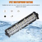 Dirt Bike Light Bar LED 60W 2500LM Motorcycle Headlight Kit Switch Universal for 7/8" Handlebars CRF110 CRF230F CRF250F TTR110 TTR110E 2008-2022 KLX110 KLX140 RM85 RMZ250 YZF450 All Years Pit Bike - Image 3