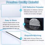 Premium Car Windshield Sun Shade for 2018-2022 Honda Accord Front Window Sun Visor Reflector 310T Thickened Blocks UV Rays Foldable Sunshade Car Interior Protection Accessories - Image 6