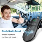 Hands-Free Bluetooth Speaker for Car: Handsfree Wireless Speaker Kit for Cell Phone in Car - Support Auto Power On Siri Google Voice Assistant with Mic Compatible with Samsung Android iPhone - Image 2
