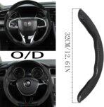 Premium Suede Car Steering Wheel Cover, Non-Slip Segmented, Suitable for Car, SUV, Truck, O/D Shape, 14.5-16inches Steering Wheel Protector,Universal Auto Accessories (Black, 2pcs) - Image 4