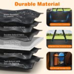 URPOWER PU Leather Backseat Extender for Dogs, Hard Bottom Dog Car Seat Cover for Back Seat, Waterproof Dog Car Hammock Anti-Scratch Pet Rear Seat Protector Travel Bed for Car and SUV - Image 6