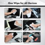 Air Jungles Electronic Wipes Screen Cleaner 70 Count, No Cloth Needed, Extra Large 8"x10" Tech Cleaning Wipes for LED Screen, TVs, Cars, Computer,Tablets, Phones, Laptops, VR, Monitors - Image 5