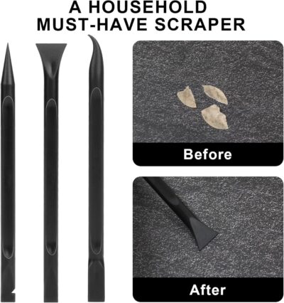 Crevice Cleaning Tool, 9 PCS Carbon Fiber Plastic Scraper Tool Car Detailing Brush Set Non-scratch Multi-purpose Scraper for Clean Small Narrow Spaces and Gaps, Remove Stickers Labels Oil Stains Dirt - Image 7
