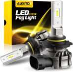 AUXITO 9145 LED Fog Light Bulbs, 6000LM 6500K Cool White Light, 300% Brightness H10 9140 9045 9040 Led Fog Lights, CSP LED Chips, DRL Replacement for Cars, Pack of 2