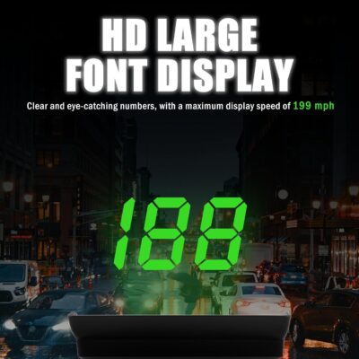 GPS Heads up Display for Cars with HD Large Font,USB Plug & Play Digital Speedometer for Car with Adjustable Brightness,Universal Car HUD Head up Display for Speed Displays - Image 3