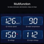 OBD2 HUD Multi Function Gauge with Alarm, Reminder for Speed, Temperature, Voltage - Image 8