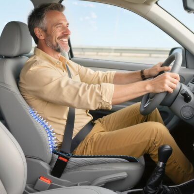 Benazcap Car Seat Cushion - Memory Foam Car Seat Pad - Sciatica & Lower Back Pain Relief - Car Seat Cushions for Driving - Road Trip Essentials for Drivers - Image 7