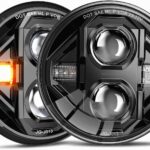 7 Inch LED Headlights DOT Approved Anti-glare 1000% Brightness H6024 LED Headlights Plug&Play, Compatible with Wrangler JK JKU TJ LJ Z-beam Cut-Off Line, 2PCS