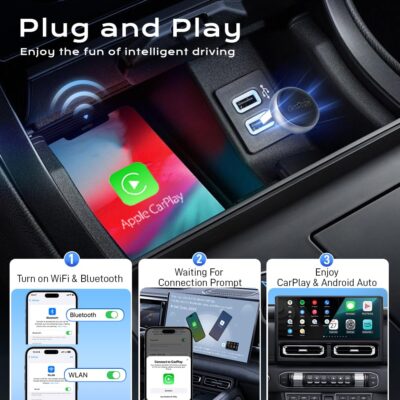 Wireless CarPlay Adapter Carlinkit MINI Ultra3│Plug & Play Convert Wired Carplay to wireles s CarPla y│Convert Wired Android AUTO to wireles s Androi d Auto│for OEM CarPla-y & OEM Android AUT-o Cars - Image 8