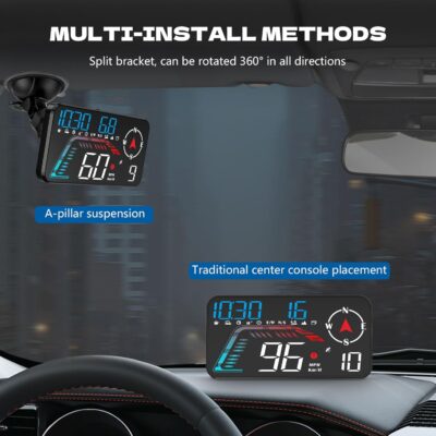 Hud Car Head Up Display G12 with HD LED Display for All Speedometer for All Speedometer Models, with Adaptive Light Sensing - Image 5
