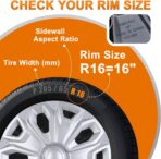 Nilight Wheel Cover Hubcaps 16 Inch for Ford Transit 150 250 350 350HD 2015 16 17 18 19 20 21 22 23 24 2025 Steel Wheel with 5 Lug 16 Hub Caps Set of 4 Rim Protector Wheel Covers Replacement, Silver - Image 7