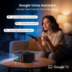 1500 ANSI Official Licensed Google TV Smart Projector, HAPPRUN 4K Full HD Home Theater with Auto Focus, Dolby Sound, Wi-Fi Bluetooth, Built-in Apps, Compatible with Phone & PC, Indoor & Outdoor Use - Image 3