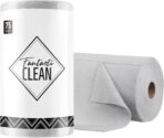 Fantasticlean Microfiber Cleaning Cloth Roll -75 Pack, Tear Away Microfiber Towels, 12" x 12", Reusable, Washable, Scratch Free, Ultra Absorbent Dishcloth for All-Around Cleaning Supplies (Grey)