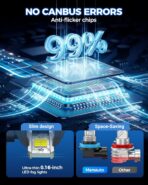 Marsauto H11/H8 LED Fog Light Bulb, 10000 Lumens 6000K White Super Bright & Compact H16/H8/H11 LED Bulb, 1:1 Mini Size Plug and Play Fog Lights, Side Marker & Parking Light Combos, Pack of 2 - Image 4