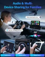 Ultra-Mini Wireless CarPlay Adapter with A9 Chip, 5.8GHz Wi-Fi Low Latency, 3-5 Sec Auto Connect, Universal Apple CarPlay/Android Auto Wireless Adapter for Factory Wired Cars - Image 3