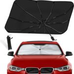 EcoNour Car Umbrella Windshield Sun Shade | Foldable UV Blocker Sun Shade | Polarized Car Sun Visor for SUV, Sedan, Truck | Umbrella Sun Shade Cover for Front Baby Window Shades