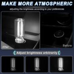 Car Interior USB LED Night Light, Portable Touch dimmable Car Ambient Lighting Kit, Retro Mini Transparent Glass Bottle Lamp Decorations for Vehicle Camping Bedroom Hallway, Pack of 2(White) - Image 2