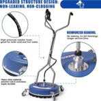 MEKOH Pressure Washer Surface Cleaner 20'', 4500PSI Power Washer Surface Cleaner Attachment with Wheels, Pressure Washer Accessory for Driveway Sidewalk Curb Deck Patio Cleaning, 3/8'' Quick-Connect - Image 5
