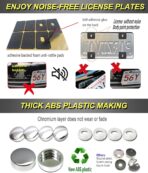 Stainless Steel License Plate Frames, Mirror Polished Heavy Duty Metal Chrome Car Tag Cover, 2 Pack 2 Hole Silver Holder, Slim Design with Screws & Caps for Men & Women - Image 8