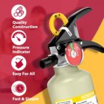 Ougist ABC Dry Powder Fire Extinguisher, 2.5lb – 1-A:10-B：C Rated for Home, Office & Vehicle, Quick Release, Easy-Grip Handle, Ideal for Electrical & Grease Fires, Car Extinguisher, Model FF1KG - Image 3