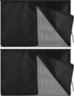 2 Pack Car Window Shades with 10 Strong Magnets 26.8"x18.5" Dual Layer Car Rear/Side Window Sunshade - Full Blackout Semi-Transparent 2-in-1 Universal Auto Sun Shade Privacy Screen - Image 9