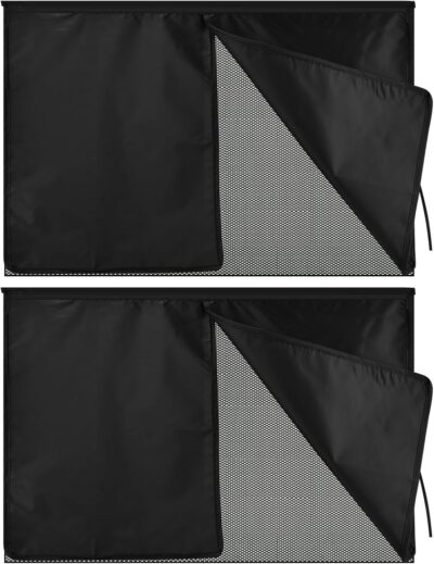 2 Pack Car Window Shades with 10 Strong Magnets 26.8"x18.5" Dual Layer Car Rear/Side Window Sunshade - Full Blackout Semi-Transparent 2-in-1 Universal Auto Sun Shade Privacy Screen - Image 9