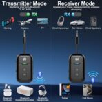 Premium Airplane Bluetooth 5.4 Transmitter Adapter,Supports 2 AirPods/Headphones 2-in-1 Bluetooth Transmitter Receiver with aptX Low Latency,Wireless Adapter for Flight,TV,Gym,Tablets Car Stereo - Image 2