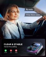 JOYROOM Bluetooth 5.4 Car Adapter FM Transmitter 81W Bluetooth Cigarette Lighter Adapter [PD45W&QC36W] Fast Charging Dual Mics HiFi Bass LED Display Wireless Radio Hands-Free Calling Support USB Drive - Image 4