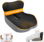 Memory Foam Car Seat Cushion with Lumbar Support, L-Shaped Ergonomic Design for Long Driving, Pressure-Relief Comfort for Car, SUV, Semi Truck & Office Chair