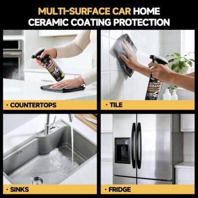 Real Ceramic Coating for Cars Polish (16 Fl Oz), Unmatched Shine Car Wax Coating Spray, No Pungent Smell, Quick Detailer Spray Wax, Lasts 50+ Washes Car Paint Sealant, Truck Accessories - Image 7