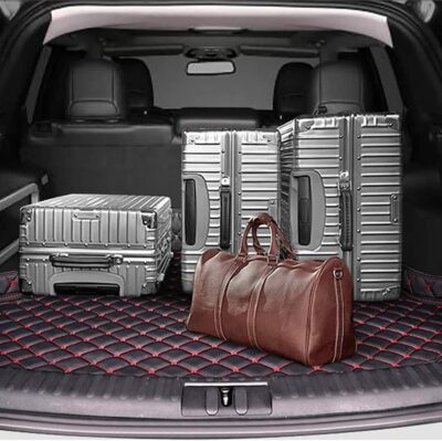 Car Leather Boot Liner Mats for VW Golf 7 /GTI R Mk7 Hatchback Hatch 2013-2018, Anti-Slip Boot Mats Rear Trunk Mats Cargo Tray Waterproof Protector Interior Accessories - Image 2