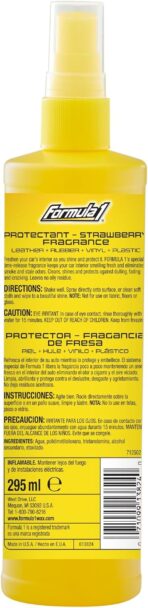 Formula 1 Interior Detailing Protectant Spray, Car Interior Cleaner with Lasting Strawberry Fragrance and UV Protection, Safe for Vinyl, Rubber, Plastic, & Dashboard - 10oz - Image 2