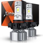 SEALIGHT 5202 LED Fog Light Bulbs or DRL, 18000LM 800% Brightness 5202 5201 PS19W PS24W Fog Lights LED Bulb for Car, 6500K Cool White 984 FT Strong Penetration, 60000 Hours Lifespan, Pack of 2