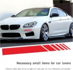 Kewucn 2PCS Car Rear View Mirror Stickers, Waterproof Auto Side Rearview Mirrors Decal Stripes, Universal Anti-Collision Striped Automotive Warning Stripes for Most Vehicles (Red) - Image 6