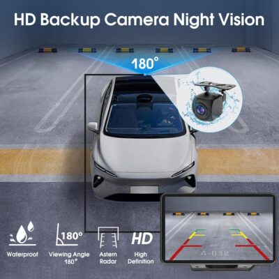 Portable Carplay Screen for Car, 7" HD Touchscreen for Car with Backup Camera/Mirror Link/Bluetooth/Voice Control/GPS/AUX/FM Satellite Radio for All Vehicles. - Image 5