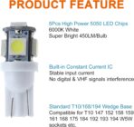 T10 194 168 Dash Instrument 6000K White LED Light Bulbs Bright Panel Gauge Cluster Dashboard LED Light Bulbs 10Pcs/Set - Image 2