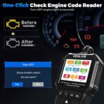 OBD2 Scanner Diagnostic Tool, Check Engine Light Car Code Reader with Reset, Battery Tester, Live Data, Freeze Frame, I/M Readiness, Car Scanner Diagnostic Tool for All OBDII Car After 1996 - Image 2