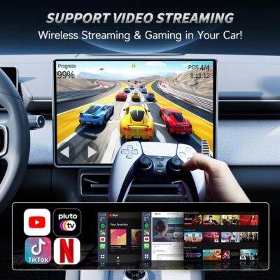 CarlinKit CarPlay Ai Box Magic Box Android 13.0 System Wireless CarPlay Adapter Android Auto Support Netflix YouTube Google GPS+Glonass 4GNetwork.for iPhone & Android Phone,Wired to Wireless,8GB+128GB - Image 2
