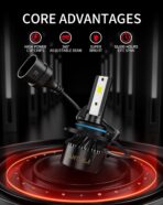 𝟫𝟢𝟢𝟨/𝖧𝖡𝟦 Bulbs Low Beam 6500K Cool White 40000LM 900% Brightness, 1:1 Size Plug and Play with Cooling Fan IP68 Waterproof Off-Road Lights, Pack of 2 - Image 2