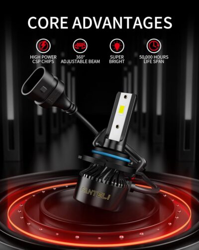 𝟫𝟢𝟢𝟨/𝖧𝖡𝟦 Bulbs Low Beam 6500K Cool White 40000LM 900% Brightness, 1:1 Size Plug and Play with Cooling Fan IP68 Waterproof Off-Road Lights, Pack of 2 - Image 2