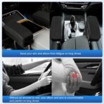 CDEFG Car Armrest Support Elbow Rest Pad Armrest Extender Console Storage Organizer Universal Fit for Most Cars - Image 5