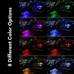48 LED RGB Car Interior Lights Kit – 4PCS Footwell Strips with Music Sync & Remote | 12V Plug & Play Ambient Lighting for Cars, Trucks, SUVs - Image 8